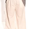 Lea. Wide Leg Pant In Cotton Slub.