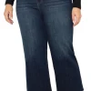 Liverpool Jeans. Stride Hi-Rise Crop With Wide Cut Hem.