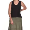 Necessitees. Long Tiered Skirt.