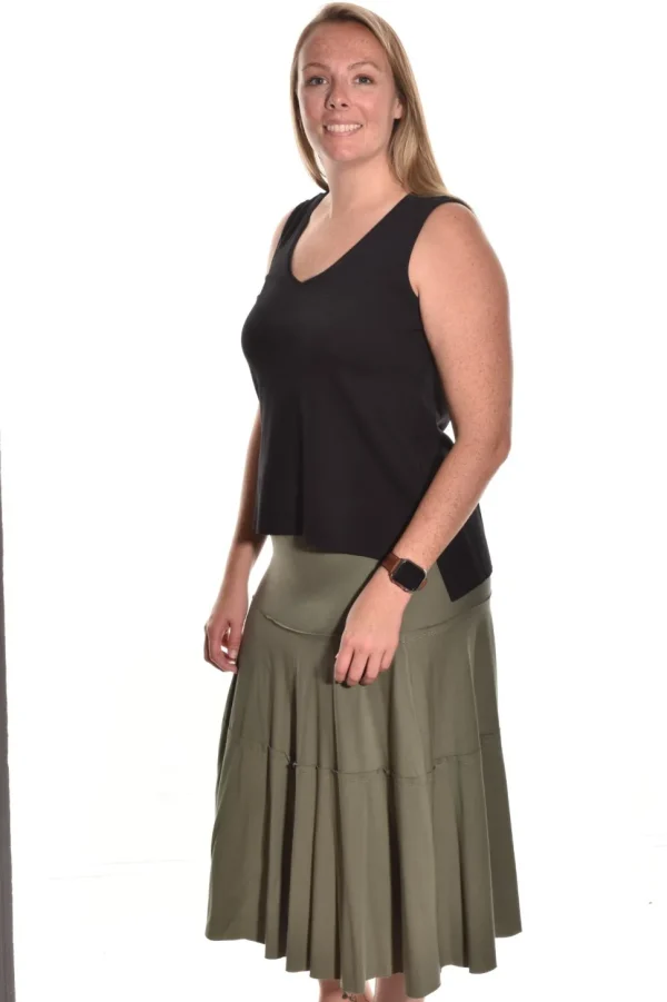 Necessitees. Long Tiered Skirt.