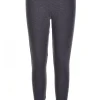 Prairie Cotton. Herringbone High Rise Legging. Deepwater.