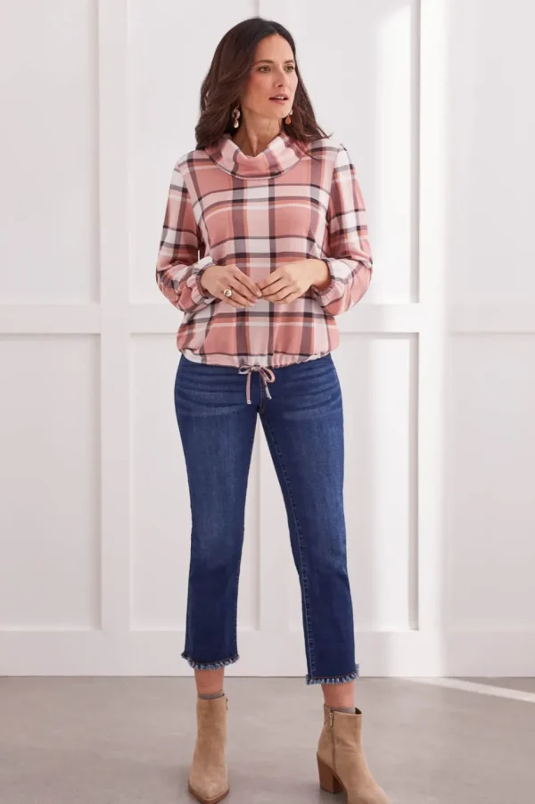 Tribal. Audrey Pull On Straight Crop Jean.