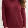 Tribal. Long Sleeve Cowl Neck Sweater.
