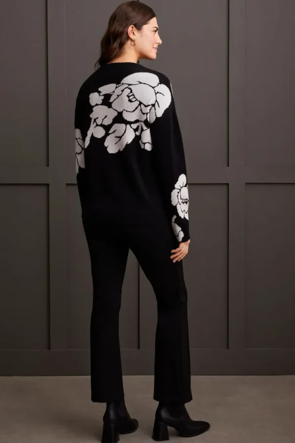 Tribal. Long Sleeve Funnel Neck Sweater.