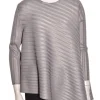 Vanite Couture. Angled Three Quarter Scoop Neck Top.