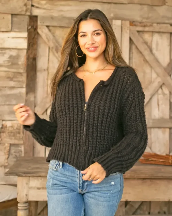 Wooden Ships. Tara Zip Bomber Cardi.